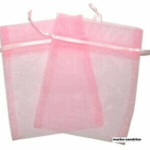 sachete organza rose